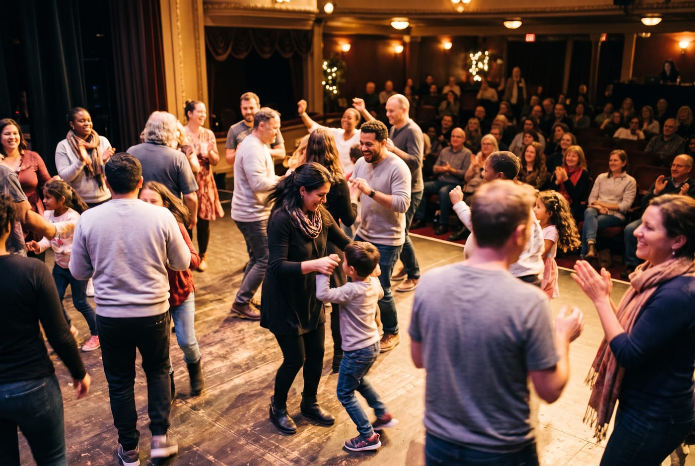 Illustration : une soirée-bénéfice où la communauté danse ensemble